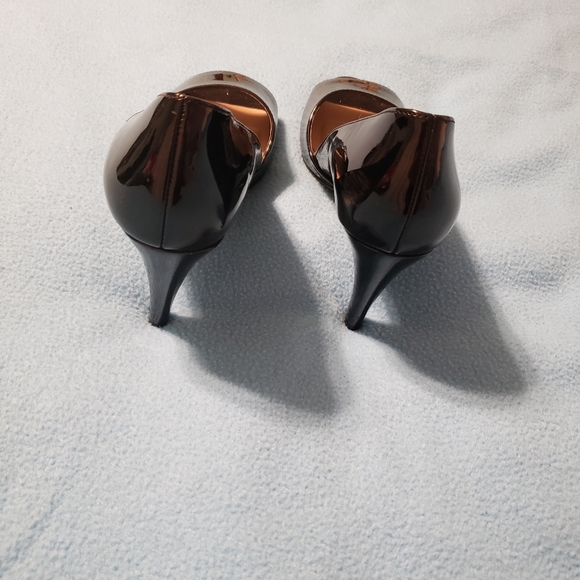 Black Kelly and Katie Open Toe Pumps - Picture 4 of 4